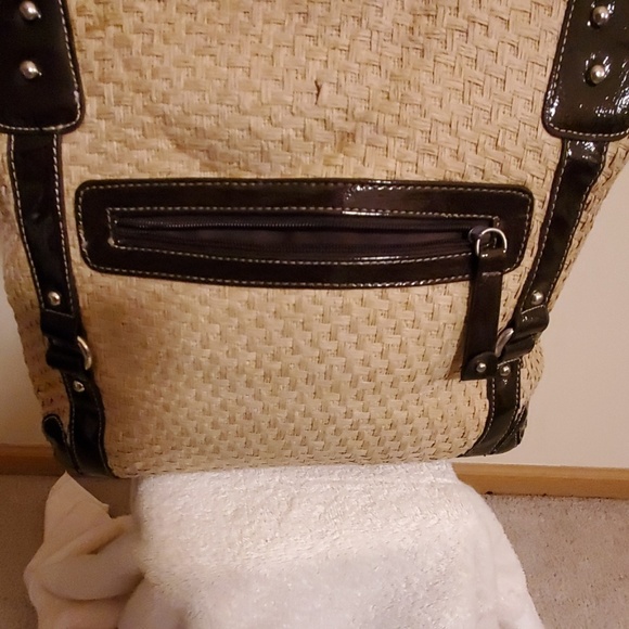 SAG HARBOR straw and patent bag - Picture 2 of 8